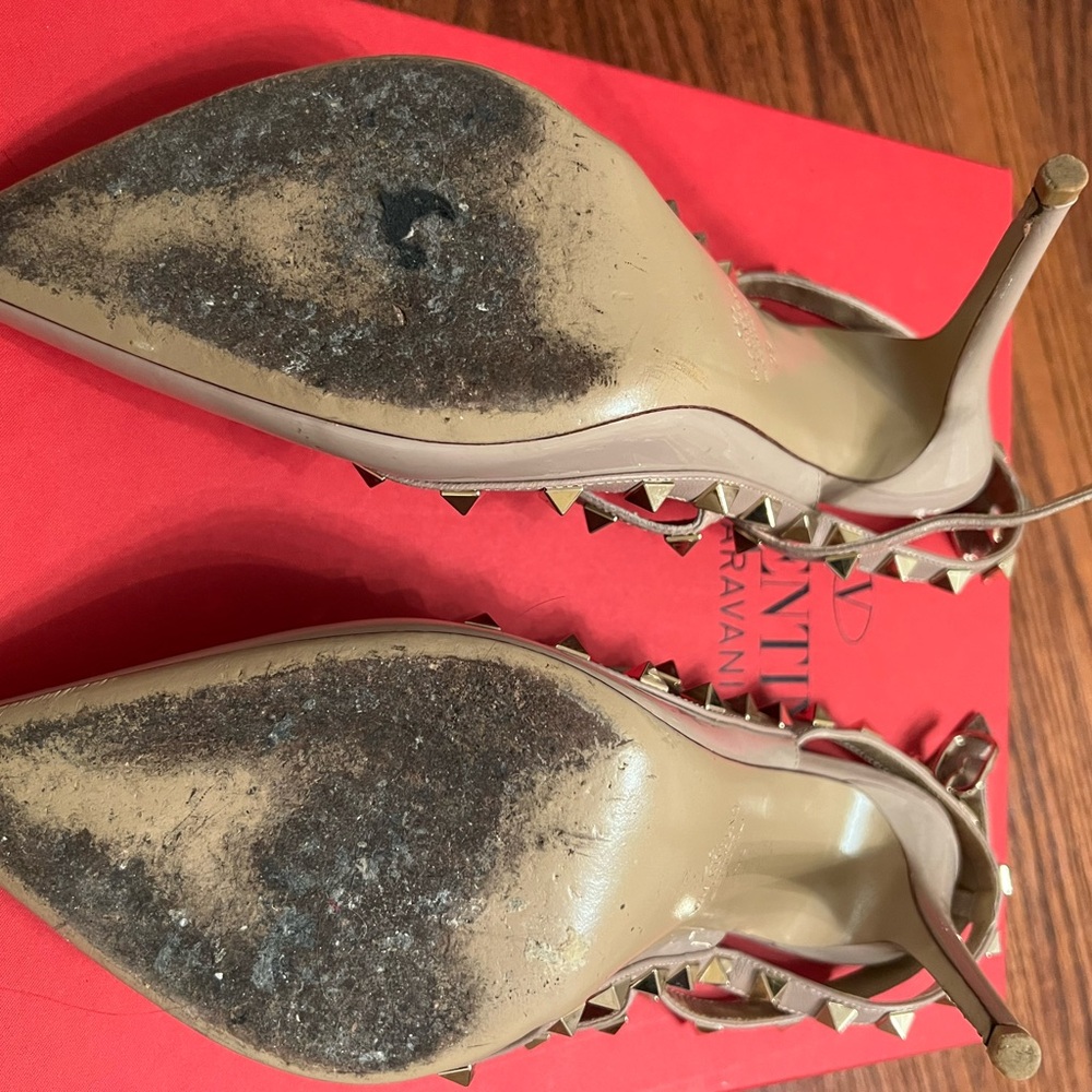 Valentino rockstud beige/nude pumps sz 39 - Picture 10 of 11